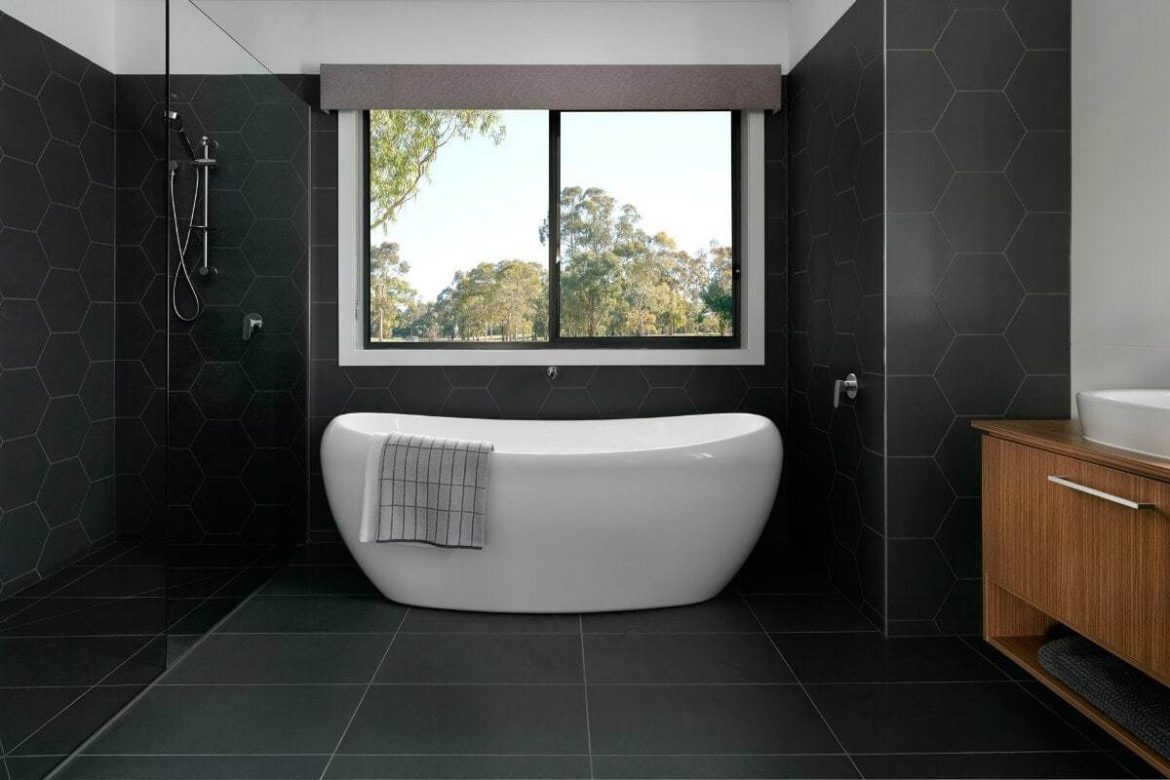 18 Alluring Bathrooms with Black Tile Floor Designs for 2023  18 Alluring Bathrooms with Black Tile Floor Designs for 2023